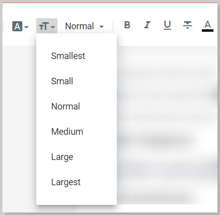 Font size in Blogger Post Editor
