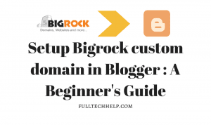 Setup Bigrock custom domain in Blogger : A Beginner's Guide