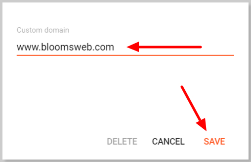 Blogger Domain Setup Settings