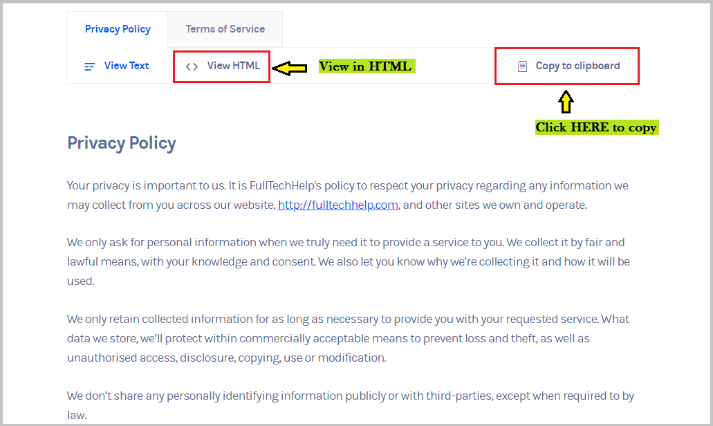 How To Create A Free Privacy Policy Page For Blogger