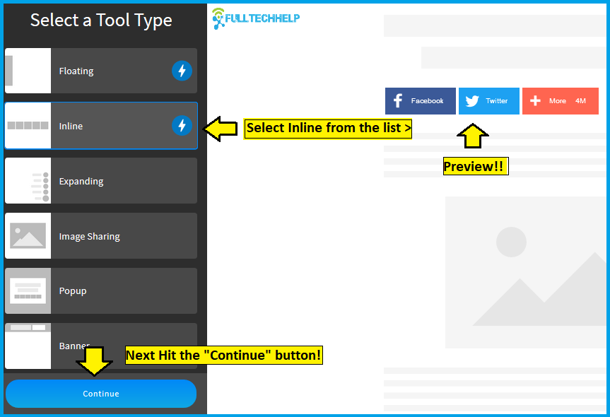 AddThis Tool Type