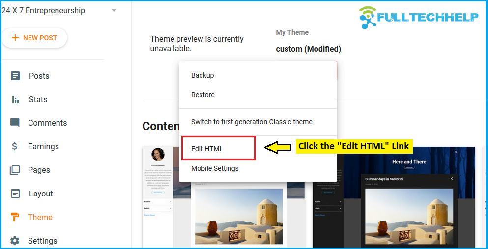 Blogger Edit Theme HTML: Add WhatsApp Share Button in Blogger