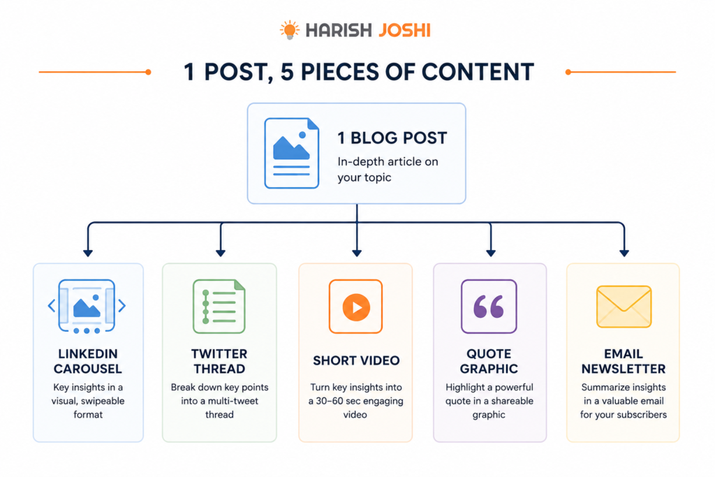 Repurposing blog post content